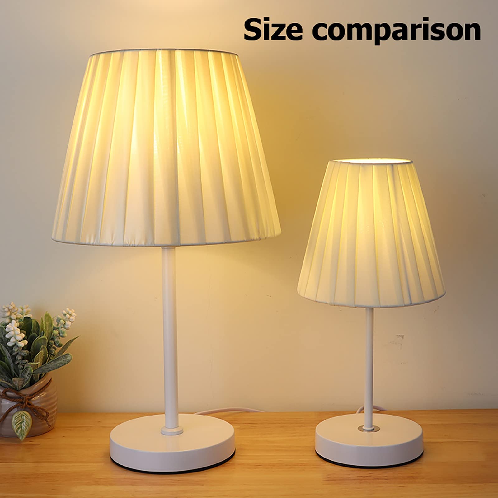 Lampe de Bureau, Lampe de Table, Lampe de Chevet avec Abat-Jour en Lin, Lampe de Bureau avec Support, Lampe de Table de Chevet pour la Maison, Le Salon, la Chambre à Coucher, décoration idéale (A,