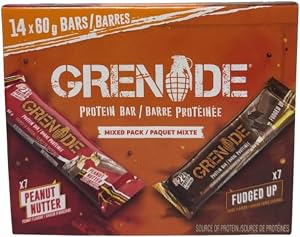 Grenade Protein Bars – Peanut Nutter & Fudged Up Flavours – 14 × 60g