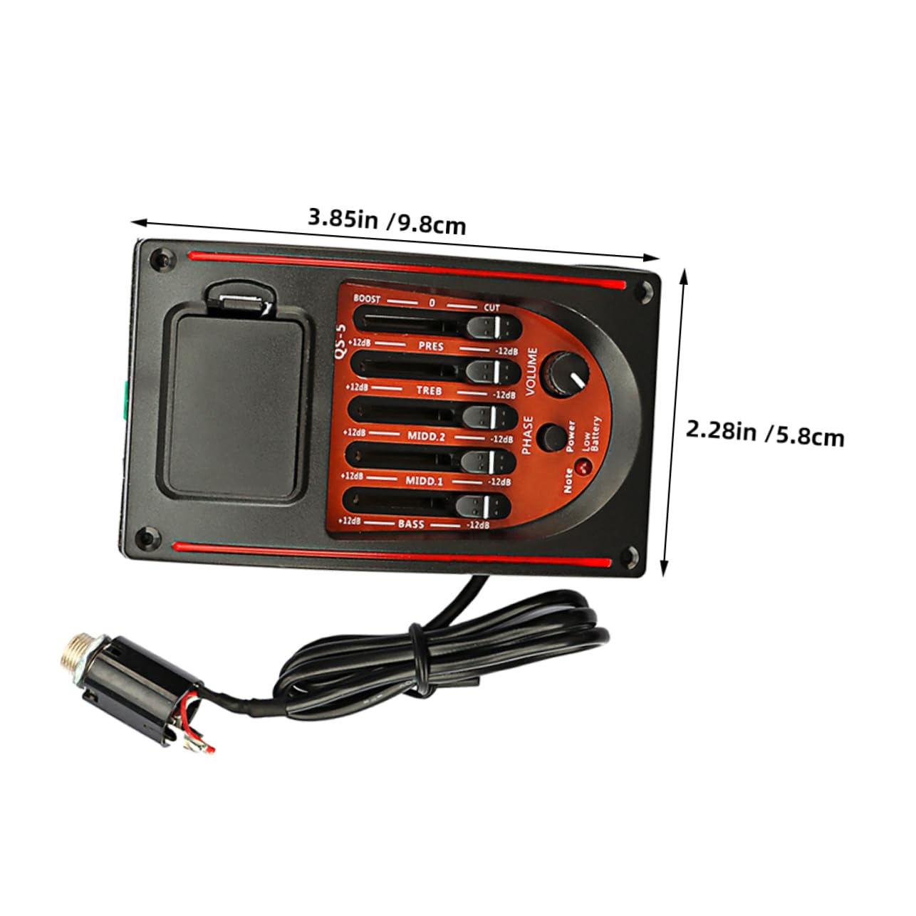 BESPORTBLE 1 Set Guitar Equalizer Pickup Device Kit User Friendly Controls for Seamless Compatible with Various Instruments for Musicians Seeking Optimal Sound Performance