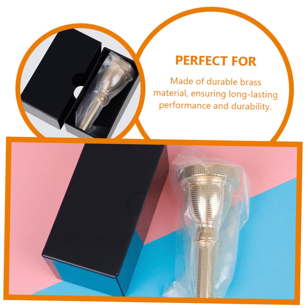 Goldene Tuba 14mm Mundstück aus Messing für Anfänger und Profis