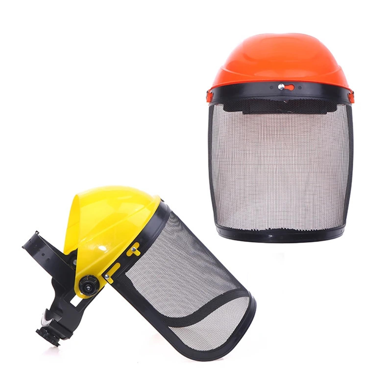 Compatible con desbrozadora Universal, Casco de Seguridad de Malla de Cara Completa, Casco Protector de Registro Forestal(A)