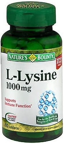 Natures Bounty L-lisina 1000 mg comprimidos 60 unidades paquete de 4 Natures Bounty L-lisina 1000 mg comprimidos 60 unidades paquete de 4