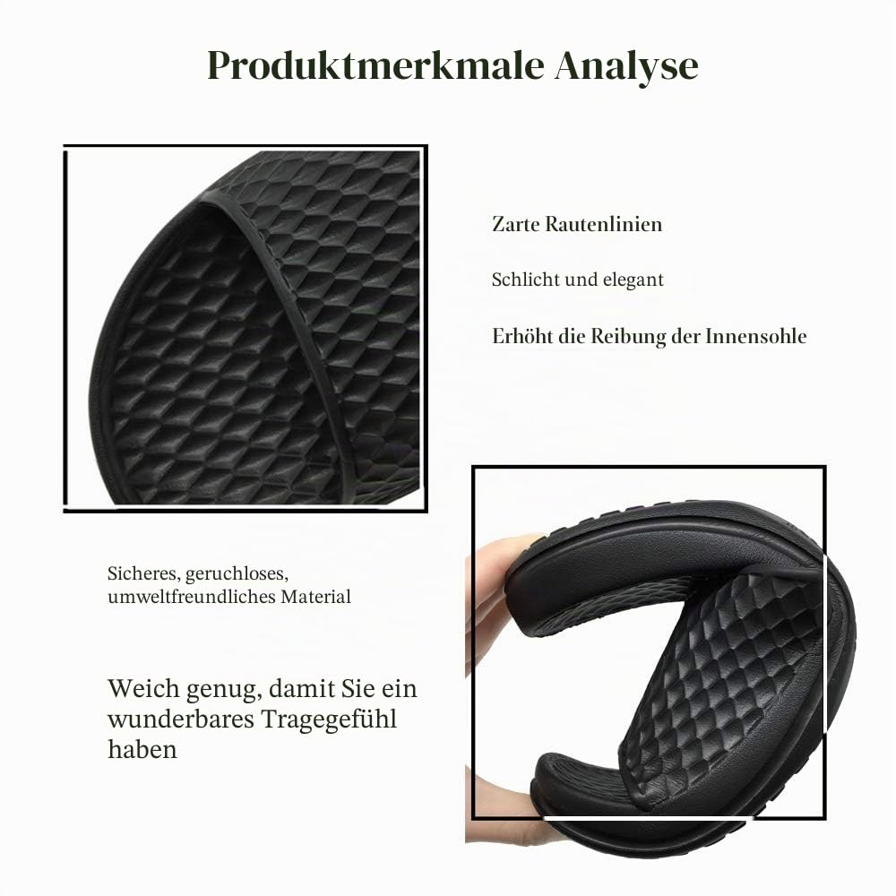 HEVA Herren Dusch- & Badeschuhe Slide Sandalen