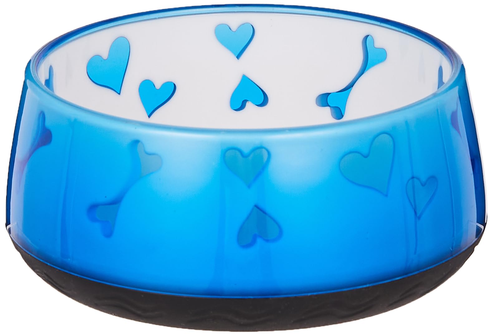 All For Paws Anti Slip Hearts Dog Bowl - Blue Medium