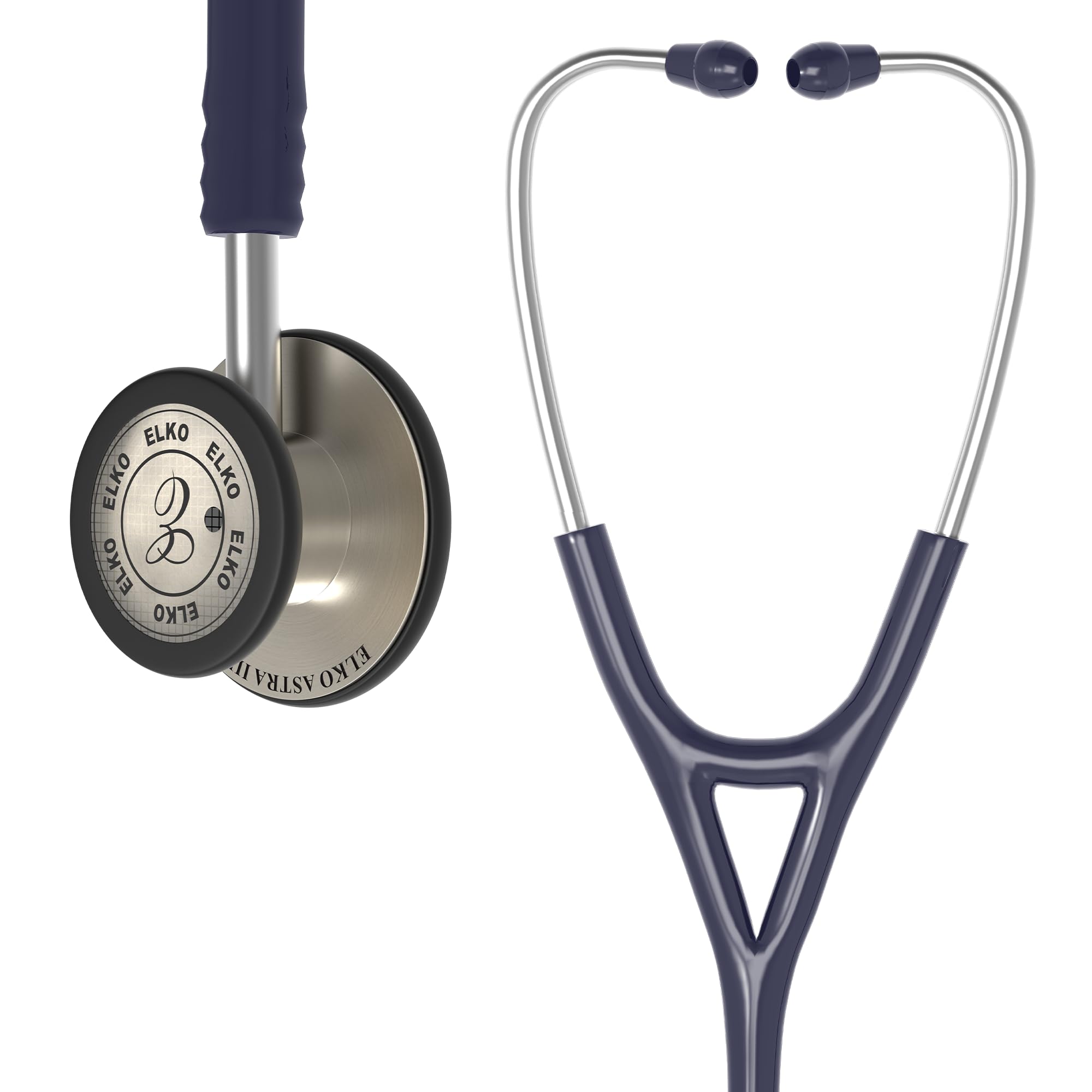 ELKO EL-240 ASTRA III Ti Titanium dual head acoustic stethoscope | Adult & Pediatric Stethoscope with Double-sided Natural Titanium Chestpiece | Two-Way PVC Tubing | Doctors & Medical Students (Blue) (B0DH4RTQMW) Amazon Price History, Amazon Price Tracker