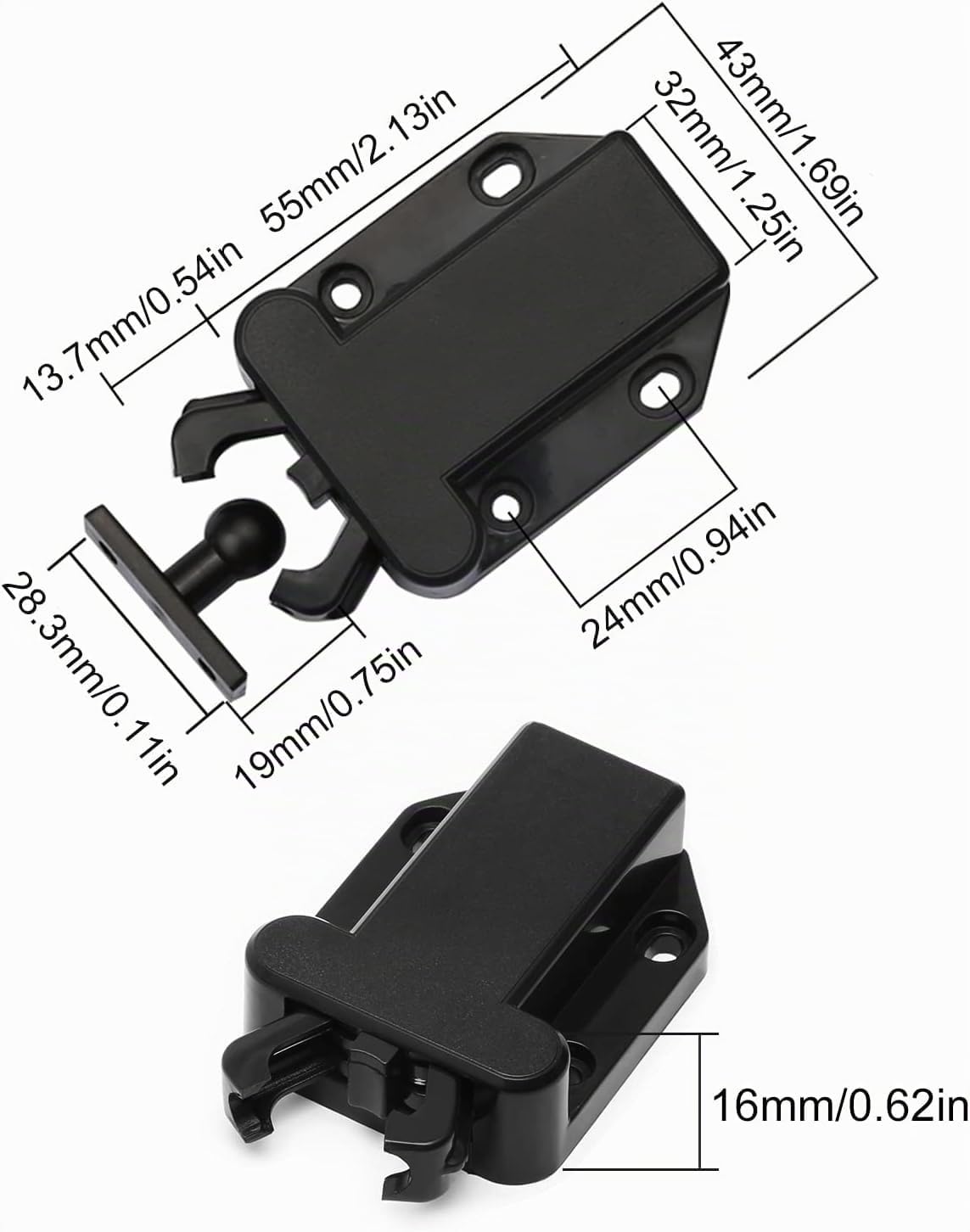 6 chiusure per armadio con sblocco al tocco, serrature magnetiche Goodchanceuk per cassetto, premere per aprire, sblocco al tocco