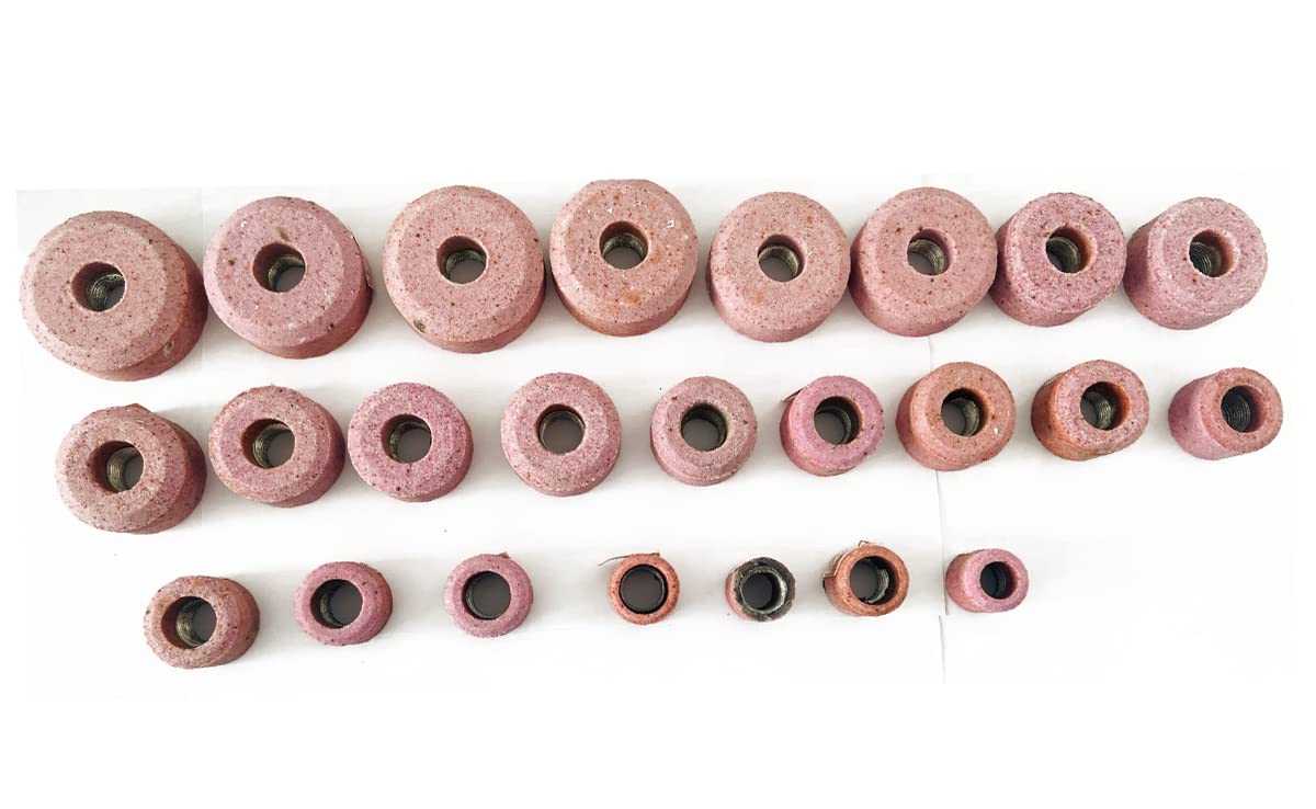 24 Pcs Sioux Valve Seat Grinding Stones/Wheels for Sioux Holder 11/16" Thread 80 Grit