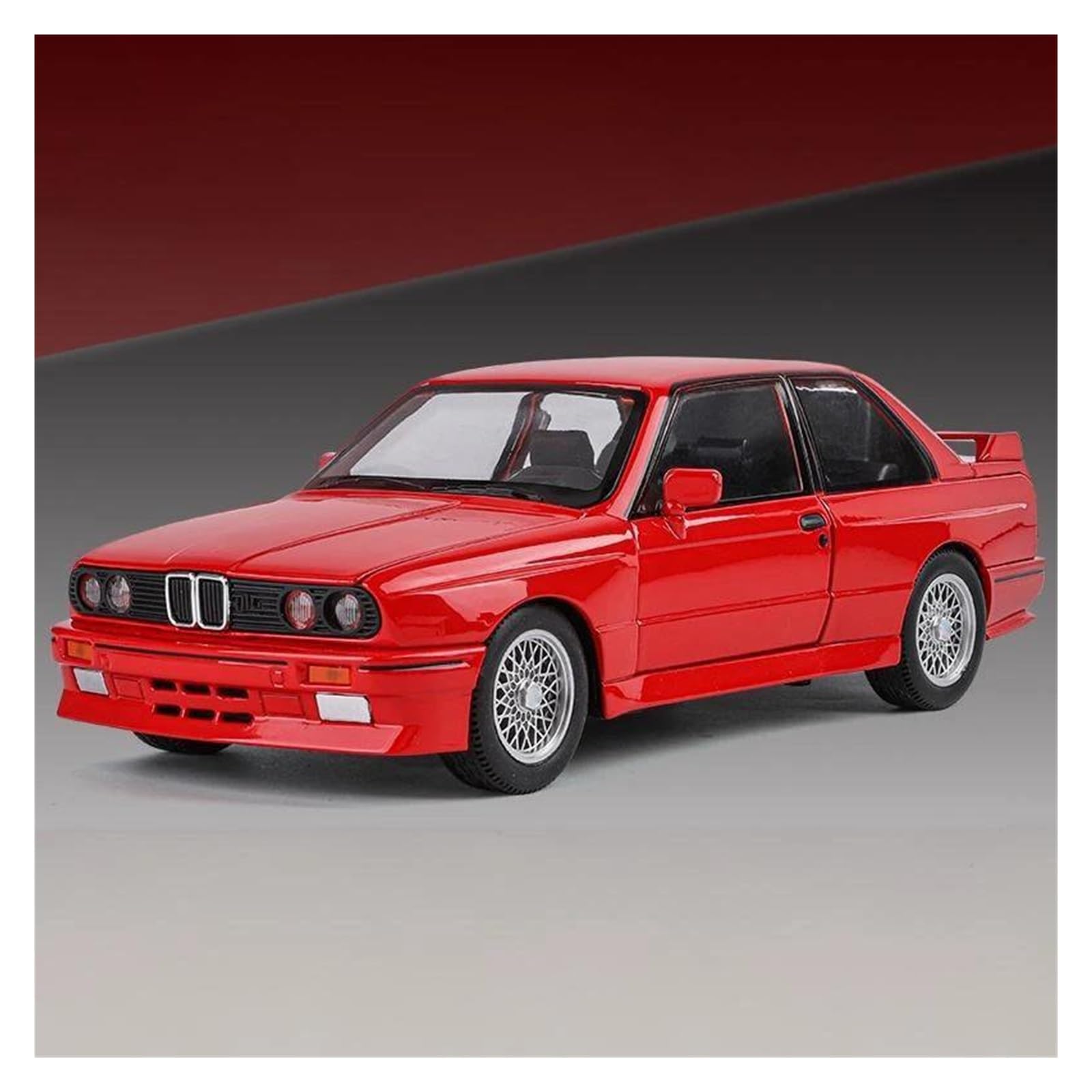 AUDSNI Die-Cast Diecast Car Model 1:24 For BMW M3 E30 IM Car Metal Diecasts Model(Red)