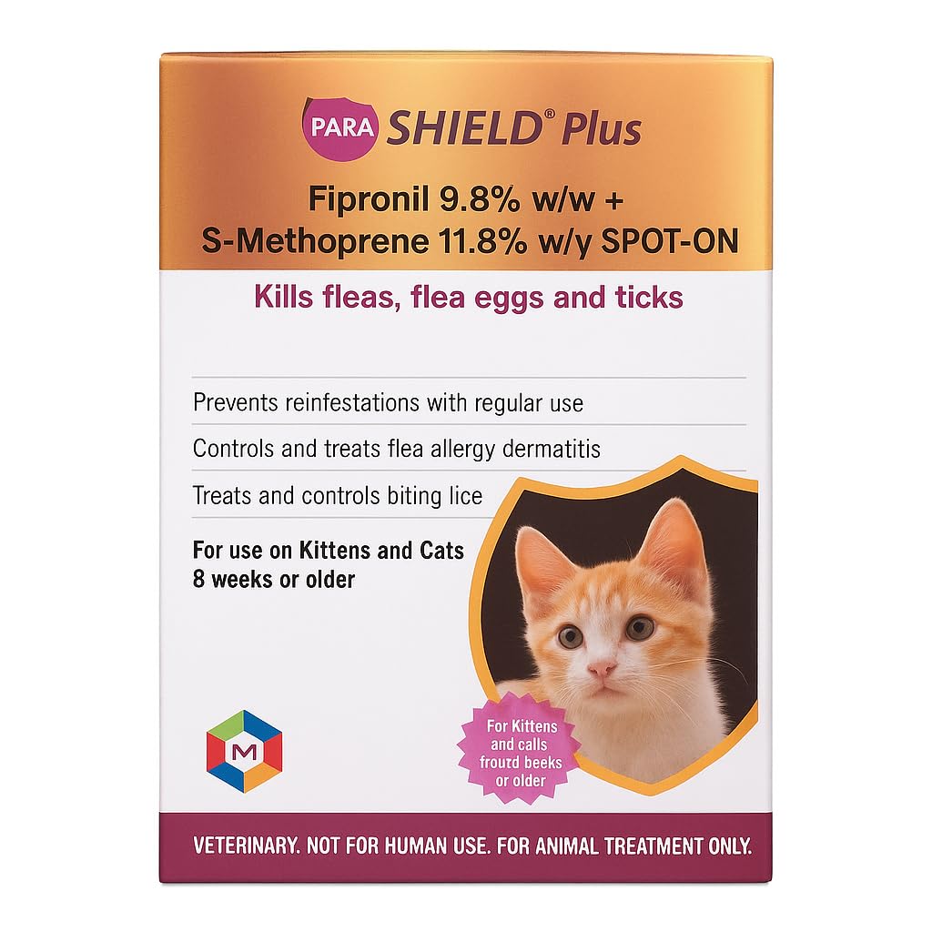 Medfly Healthcare Spot On Treatment for Cats (Pack of 1) | Highly Effective Tick, Flea & Lice Prevention | Fipronil-Powered Formula for Healthy, Happy Cats & Kittens