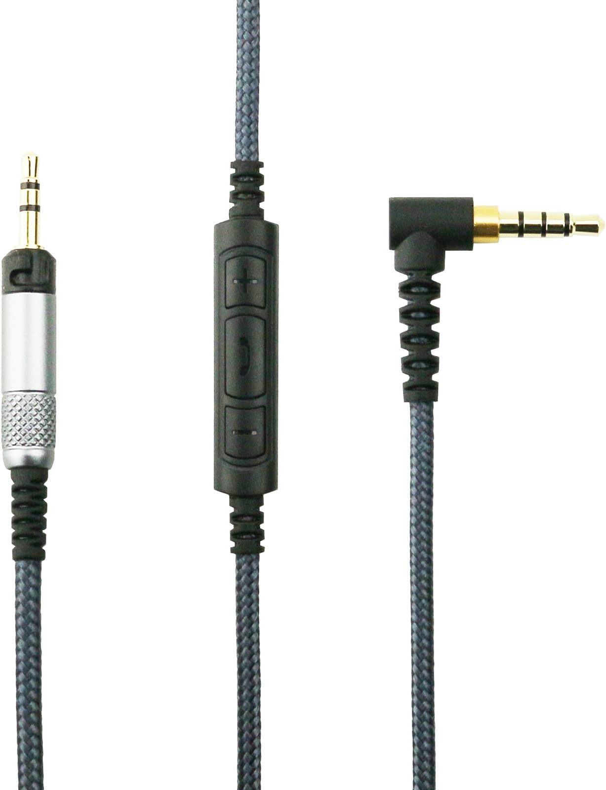 sukira Replacement Cable for Audio Technica ATH-M50x / ATH-M40x / ATH-M70x Headphone, Remote Volume Control & Mic Cord fit Android Phone