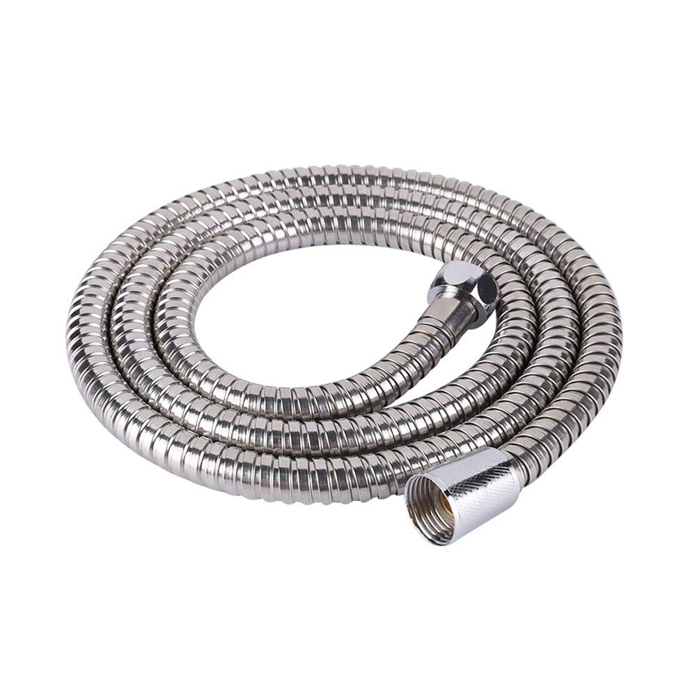 BASONG Shower Hose, Made of Stainless Steel Chrome Finish,78.7 Inch for Handheld Shower Head with Brass Fittings and Nut