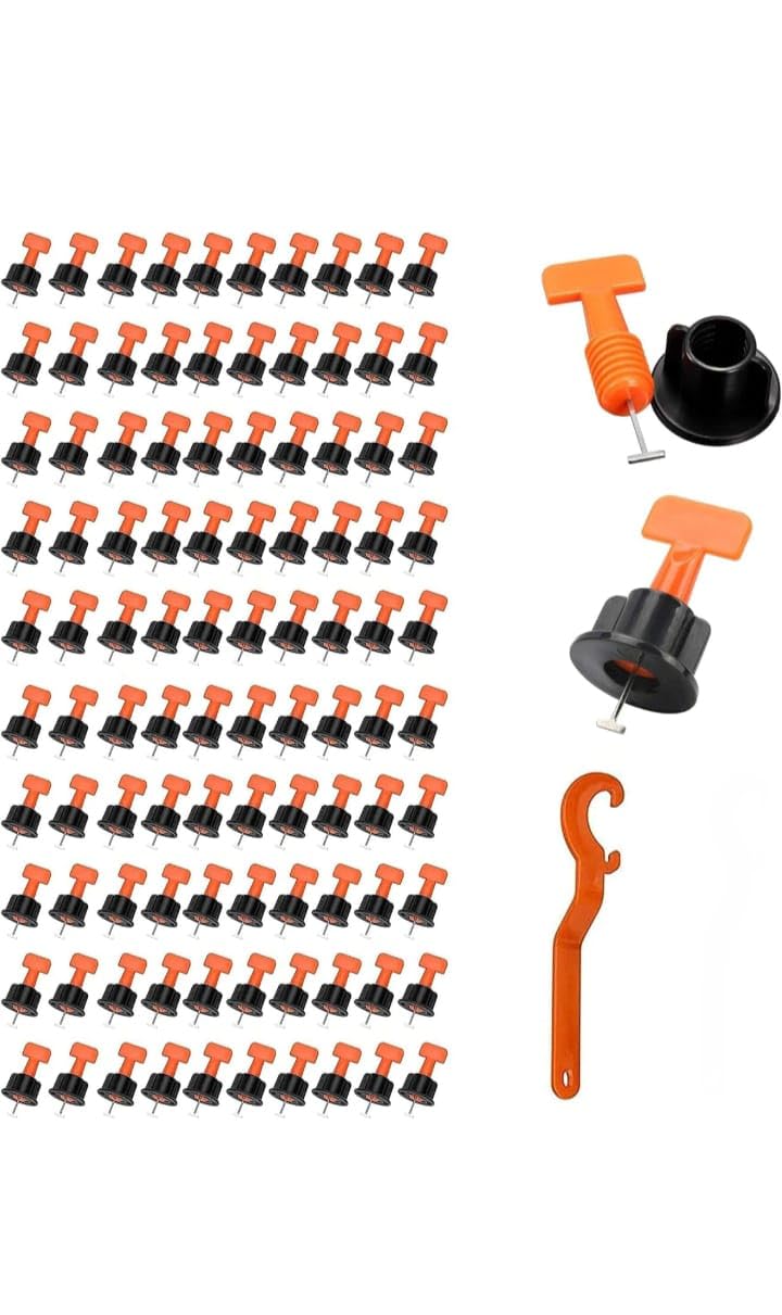 NEWHANDTOOLS 100 PCS Tile Leveling Jack WITH (1 PIC LEVEL TOOL)