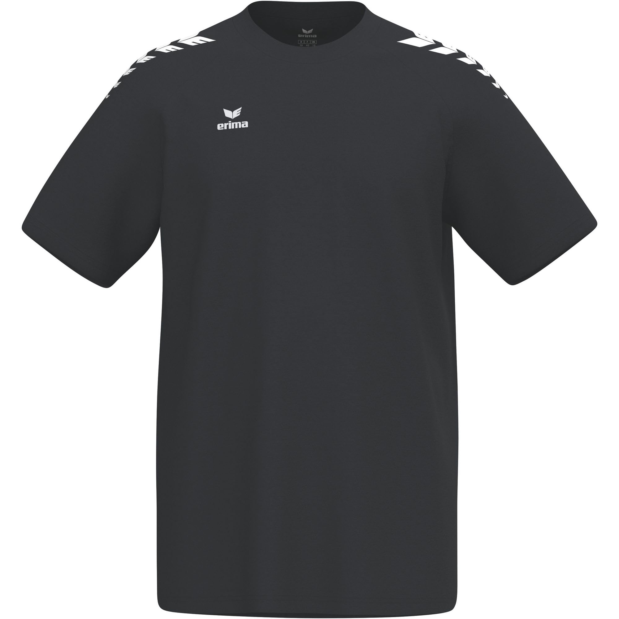 Erima Unisex Children's CMPT 3 Wings T-Shirt (2082548), Black/White, 152
