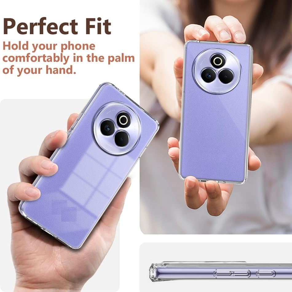 Image of COVERBLACK Flexible Rubber Case Back Cover for Compatible Model with Realme P3 Pro - RMX5032 - Transparent