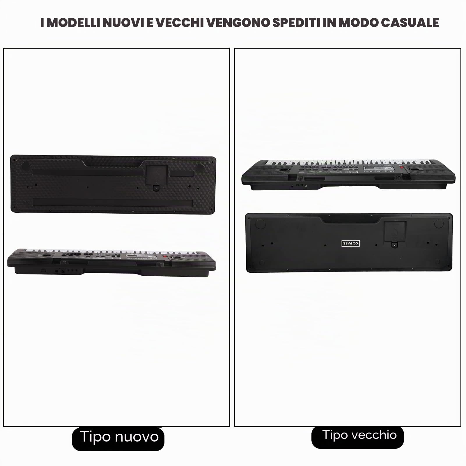 Tastiera Digitale, Tastiera Ideale per Principianti con 61 Tasti e Numerose Lunghezze di Strumenti, Tastiera Portatile per l'apprendimento per Principianti con Supporto e
