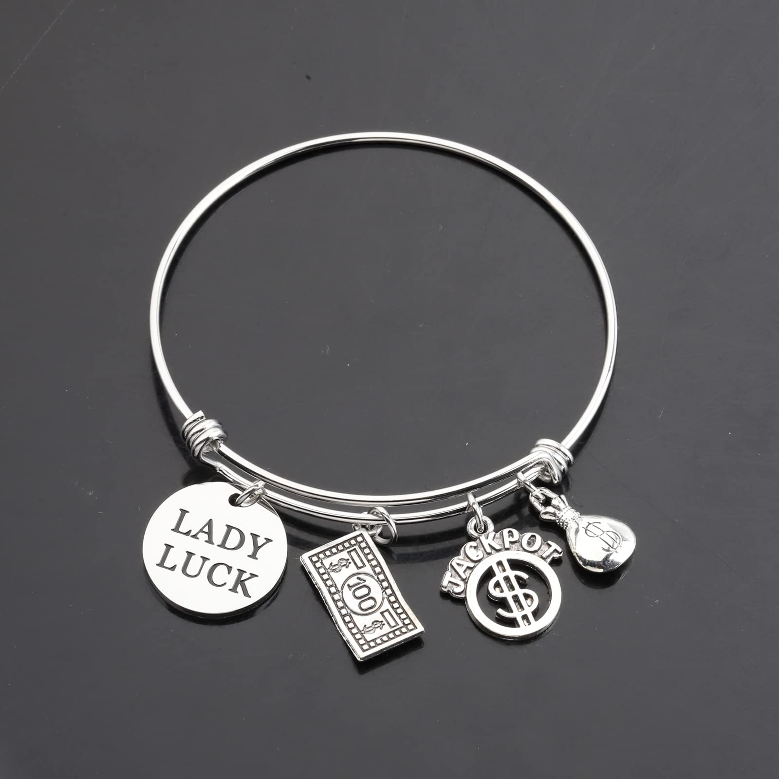 TGBJE Luck Gambler Gift Casino Queen Gift Lady Luck Bracelet Gambling Jackpot Gifts