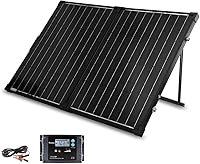 Vista 2 de Renogy Kit de panel solar portátil de 100 W con controlador de 20 A y cables de extensión