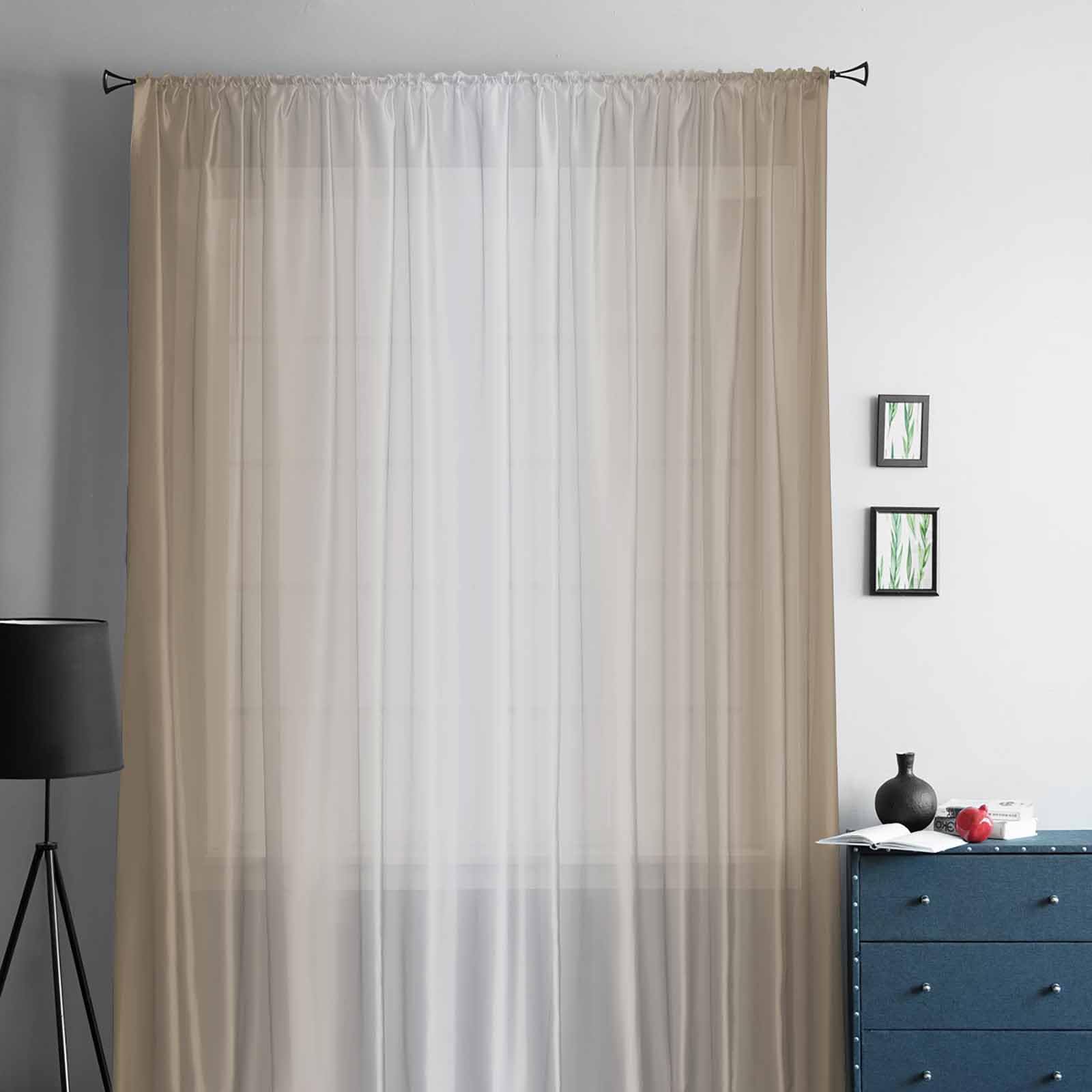 KHAKISHOP White Semi-Sheer Grommet Curtains - 2 Panels, 52"W X 94"L Each, Light Filtering For Living Room & Bedroom - View #3