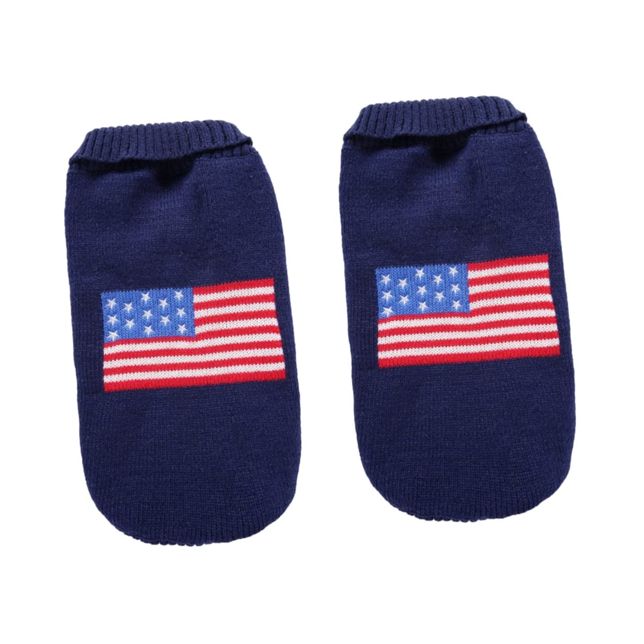 Mipcase 2pezzi Maglione per Cani con Stampa Bandiera Americana Caldo e Confortevole Abbigliamento per Cani da Passeggio e Occasioni Speciali Taglia