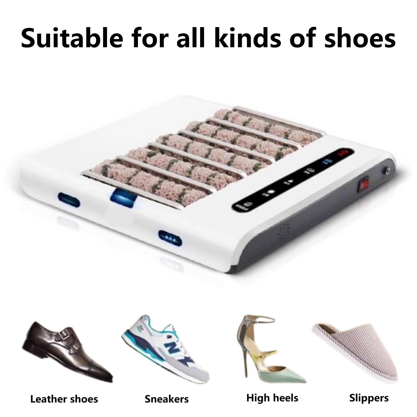 Limpiador y pulidor automático de suelas de zapatos con tecnología de sensor, succión 2 en 1 y acción de frotamiento para un mantenimiento sin esfuerzo del calzado