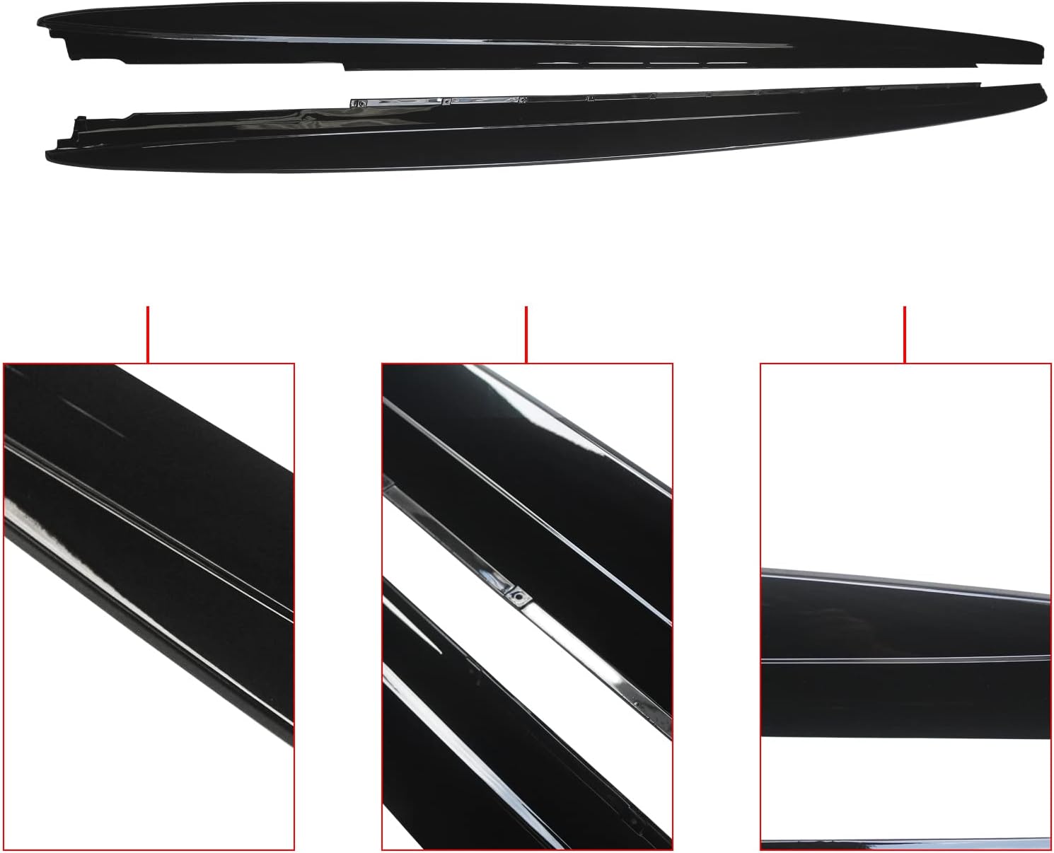 YOUNGERCAR G30 Side Skirts for BMW 5 Series G30 G31 F90 M5 540i Sedan M Sport 2017-2023 Gloss Black Painted ABS Extension Rocker Panels Side Skirt
