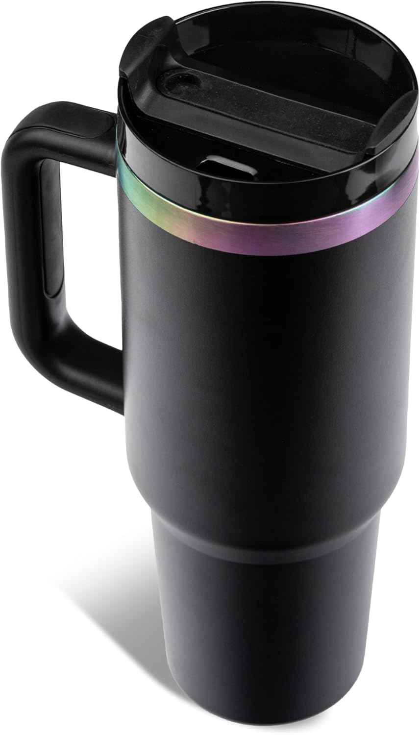 The Memory Company | Licensed NCAA 40oz Iridescent Tumbler with Handle - Image 2