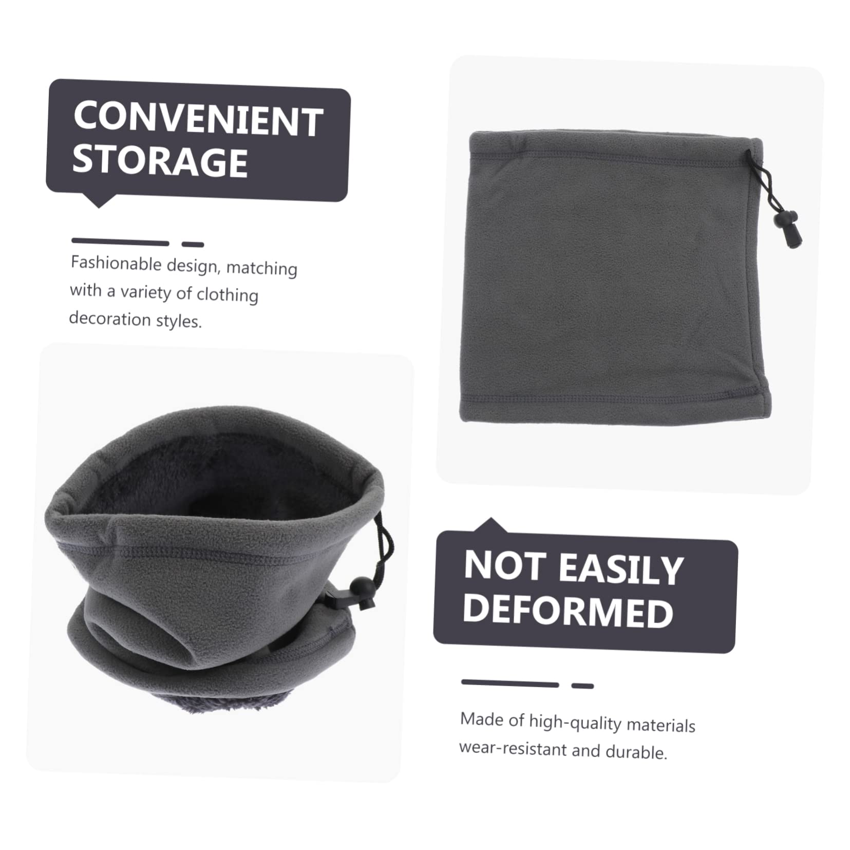 PRETYZOOM 1pc Scarf Neck Sleeve Drawstring Riding Accessory Versatile Neck Protector Neck Cover Simple Neck Protector Hiking Accessory Drawstring Neck Protector Outdoor Accessory