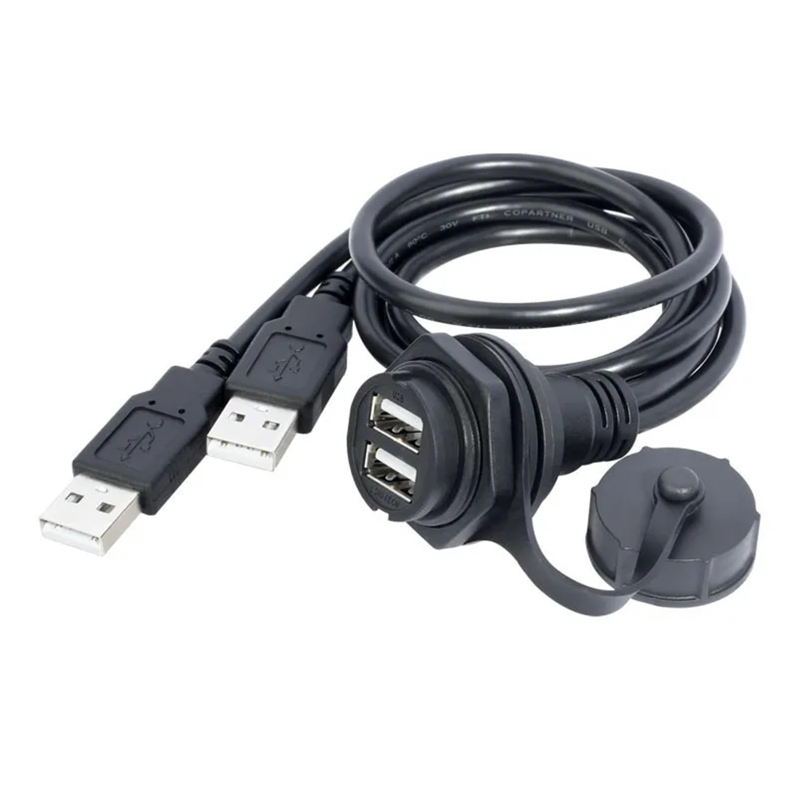 LU25 0,1 m 0,3 m 0,5 m 1 m 2 m 5 m cavo di prolunga impermeabile connettore USB M25 USB 2.0 3.0 adattatore di segnale connessione rapida a doppio canale (5 m USB2.0)