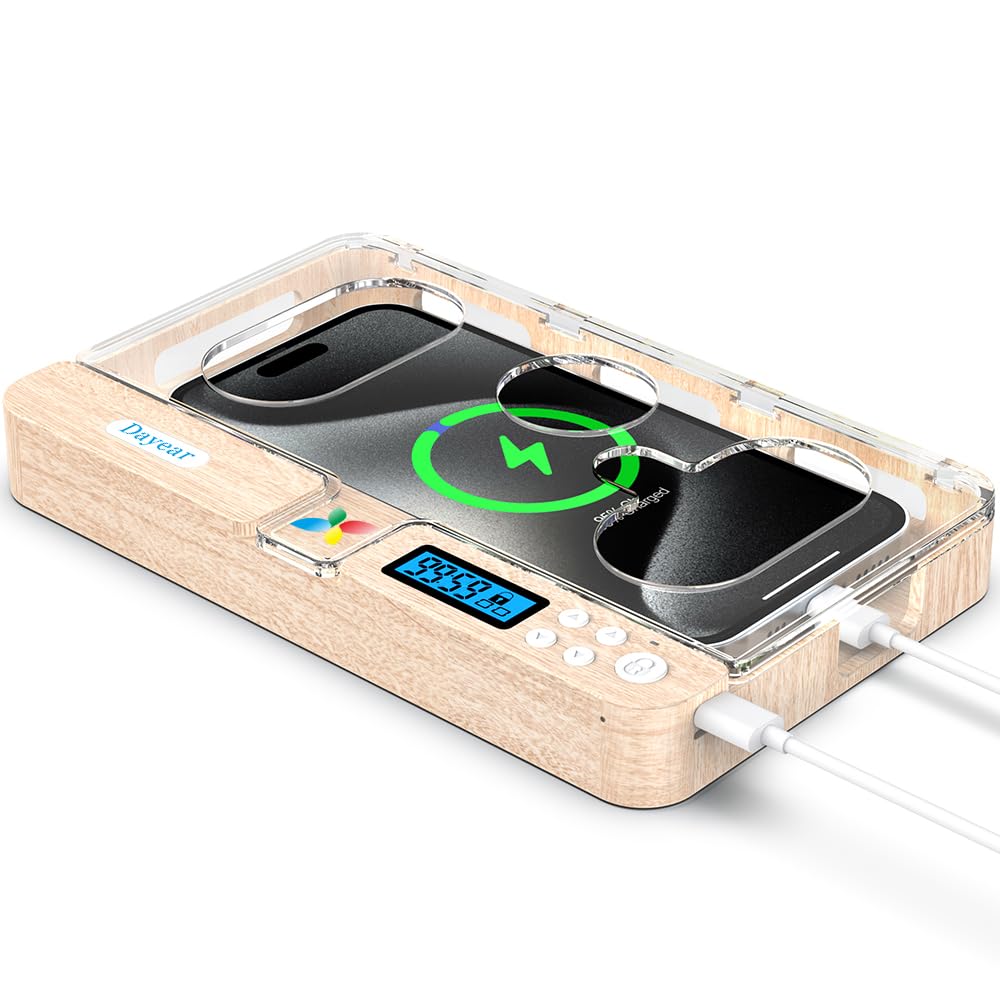 DayearPhone Lock Box with Timer, Self-Control Timed Locker Box Phone Jail to Help Kids/Students/Audlts Prevent Phone Addiction/Temptation