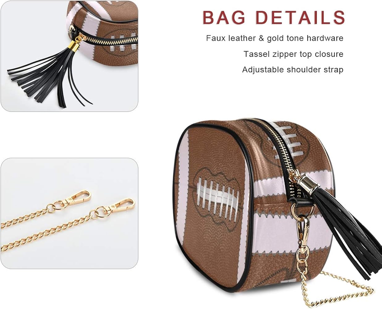 American football shaped purse Clearance