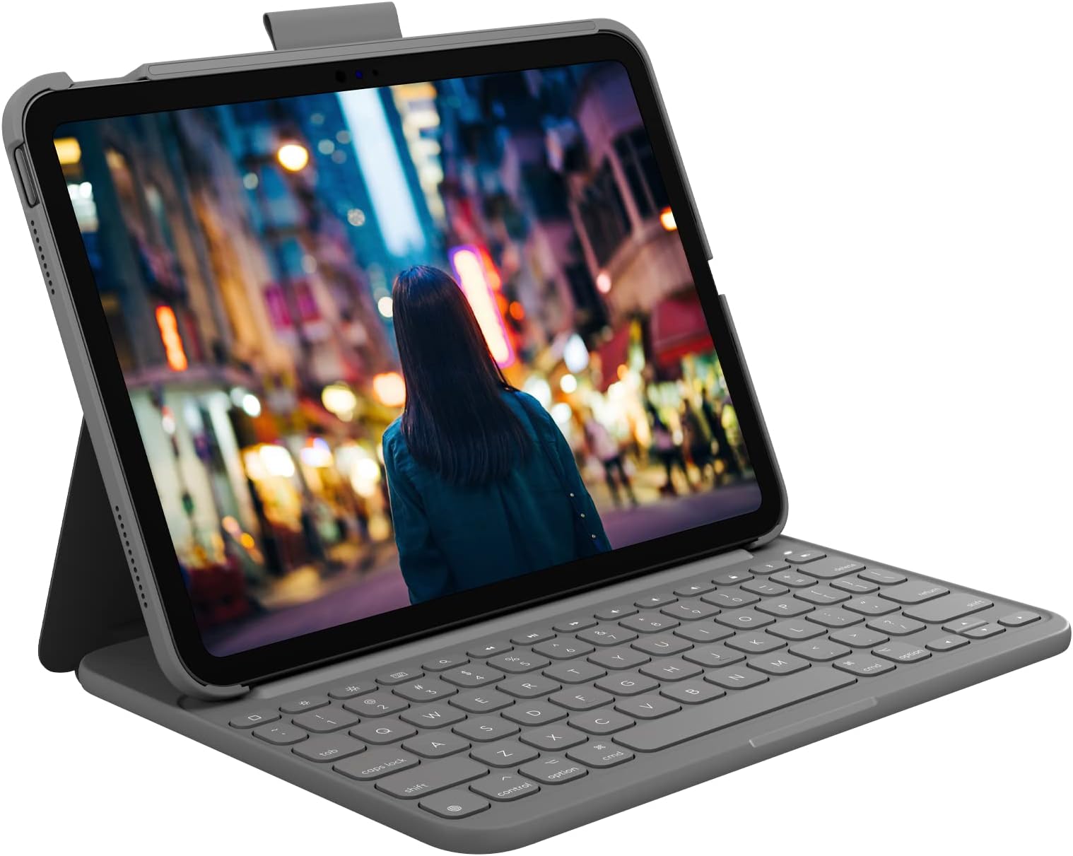 Slim Folio Keyboard Case for iPad 10th Gen with Stand, Bluetooth LE Connection, Drop Resistant, Scratch, Splash Resistant