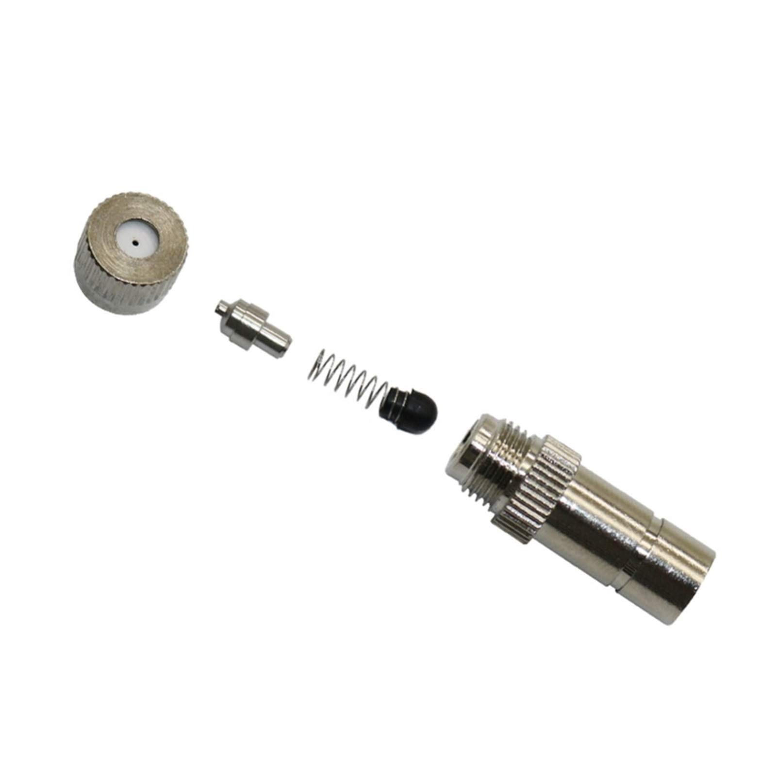 20er-Pack Messing-Düsen mit Slip-Lock-T-Stücken für Kühlsysteme im Freien. Zerstäuber-Düsen für Sprühnebel für Garten, Befeuchtung, Staubbekämpfung, Landschaftsbau, 6