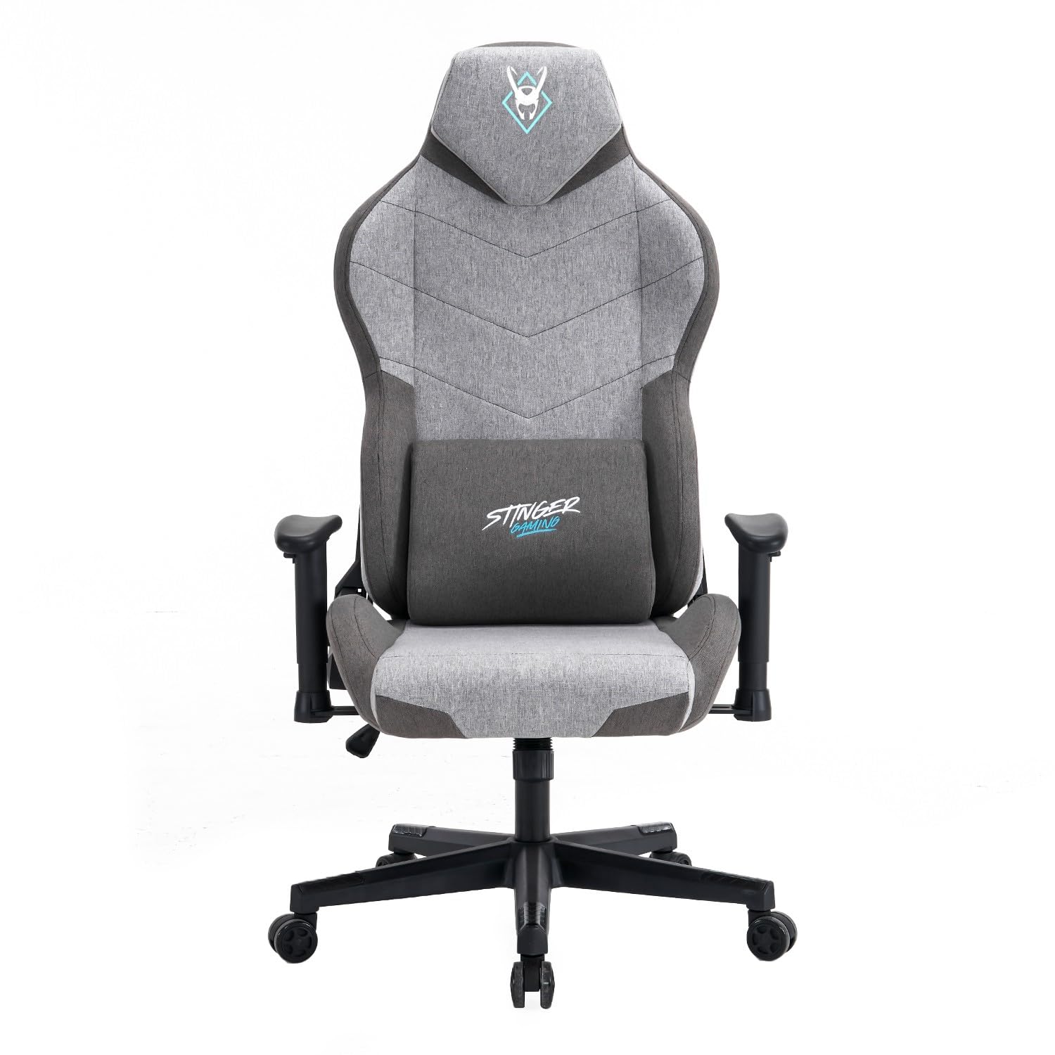Woxter Stinger Station Titan Light - Silla Gaming Oficina (Eje Acero, Levantamiento por pistón Gas, Tela Antimanchas, Reposabrazos 2D, Foam, Racing, Cojín Lumbar)