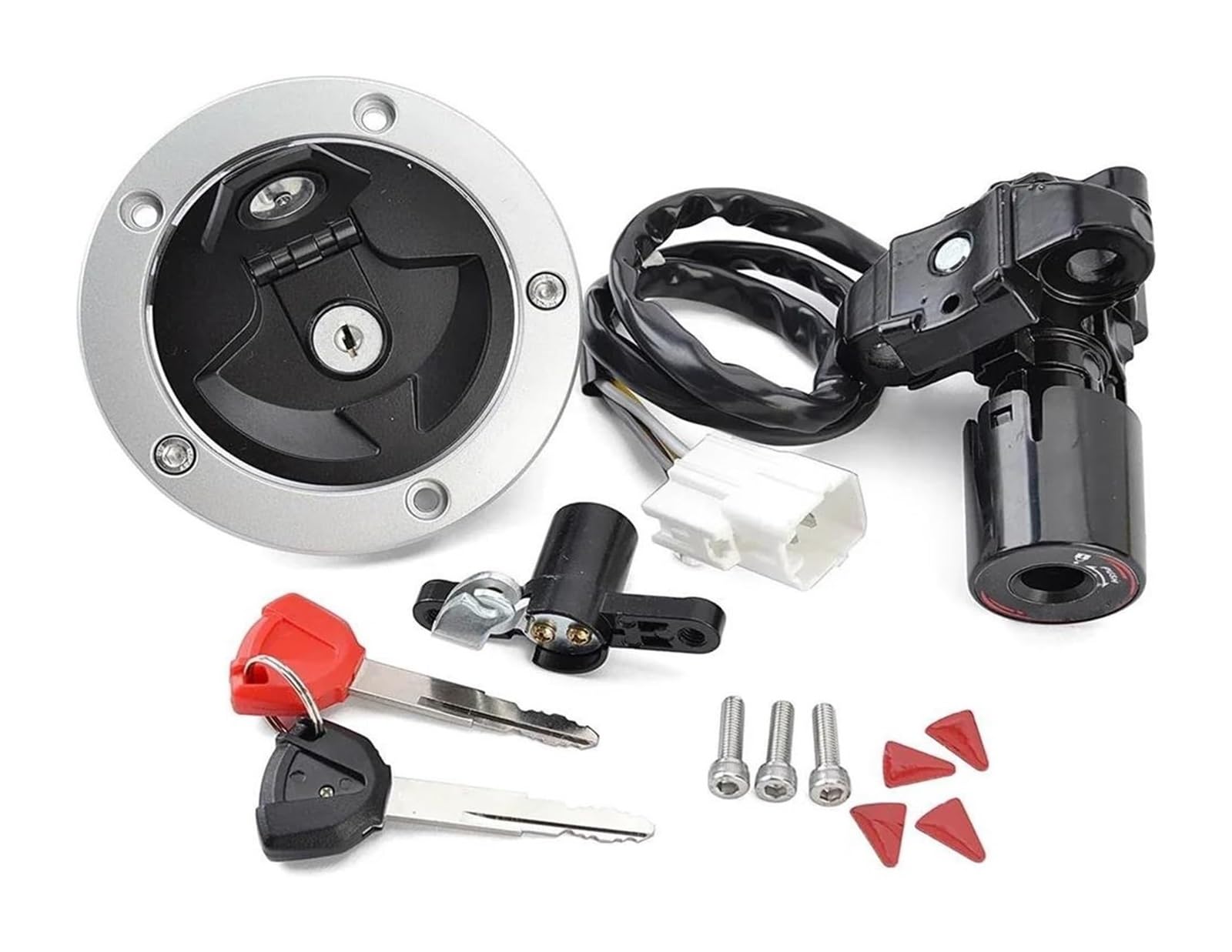 Cerradura De Encendido para Kawasaki para EX650 2014-2016 27045-5452 27005-0552 Interruptor Arranque Bloqueo Motocicleta Tanque Combustible con 2 Llaves