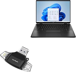 BoxWave Smart Gadget Compatible with HP Spectre x360 (16t-f2000) - AllReader SD Card Reader, microSD Card Reader SD Compact USB for HP Spectre x360 (16t-f2000) - Jet Black