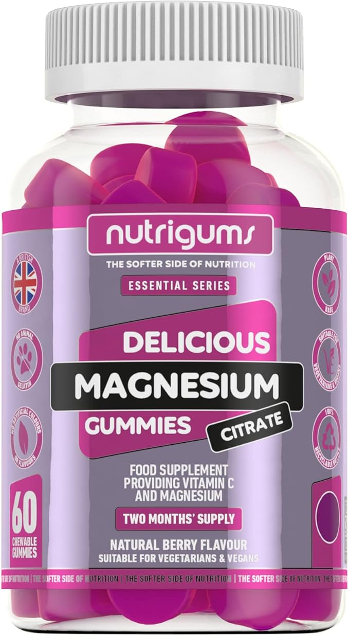 Magnesium Citrate 1250mg & Vitamin C Gummy Mixed Berry Flavour 60
