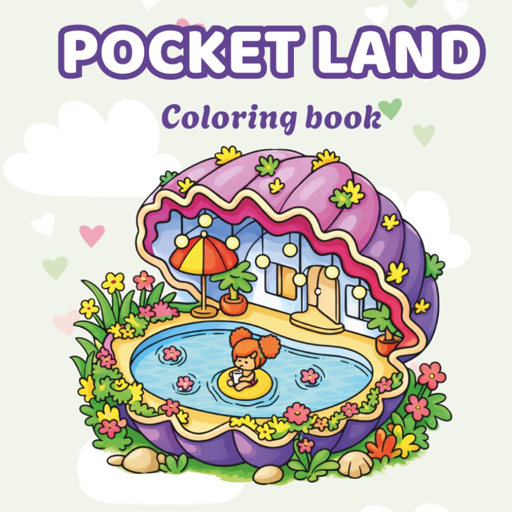 Pocket Land Coloring Book: Cute Miniature Worlds, Tiny Dioramas, and Cozy Kawaii Landscapes for Relaxation and Stress Relief