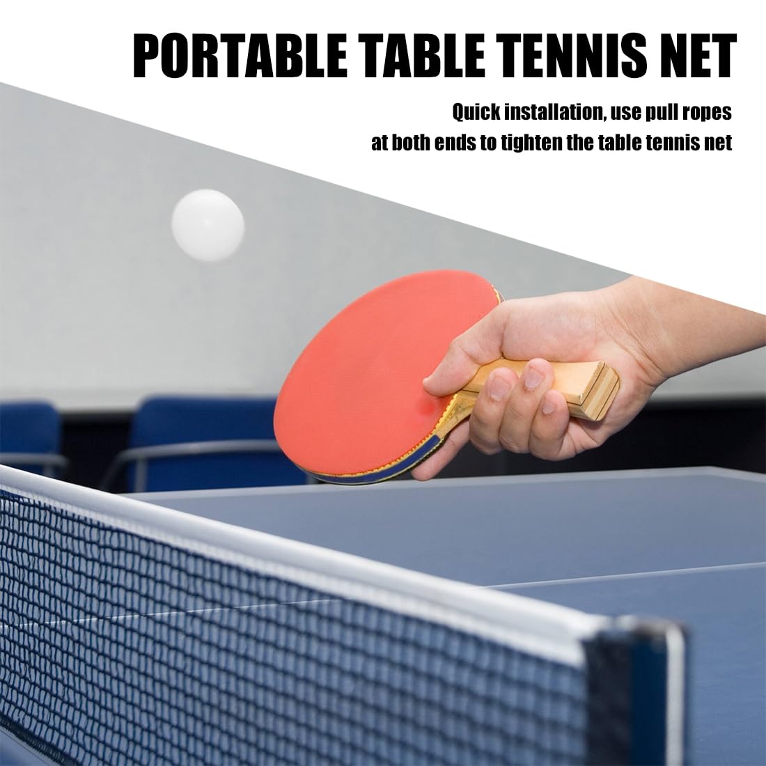 Red de Tenis de Mesa de Poliéster y Algodón, Portátil, para Entrenamiento y Juegos