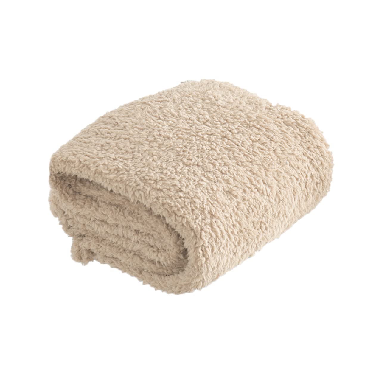 VICASKY Comfortable Plush Pet Cushion Blanket Beige Dog and Cat Sleep Mat for Warmth and Floors for Cozy Resting and Playing