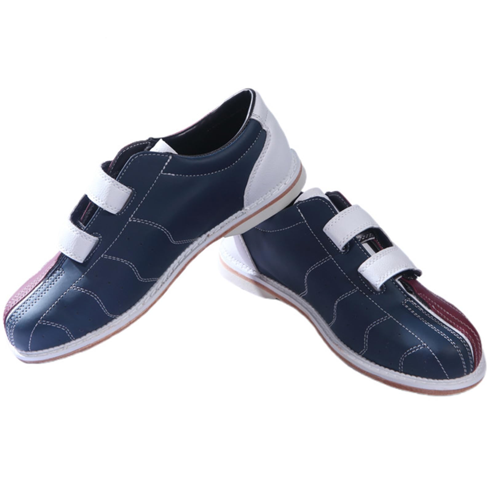 SDEQA Herren-Bowlingschuhe, leichte Bowling-Sneaker aus Leder, modische Bowling-Sneaker