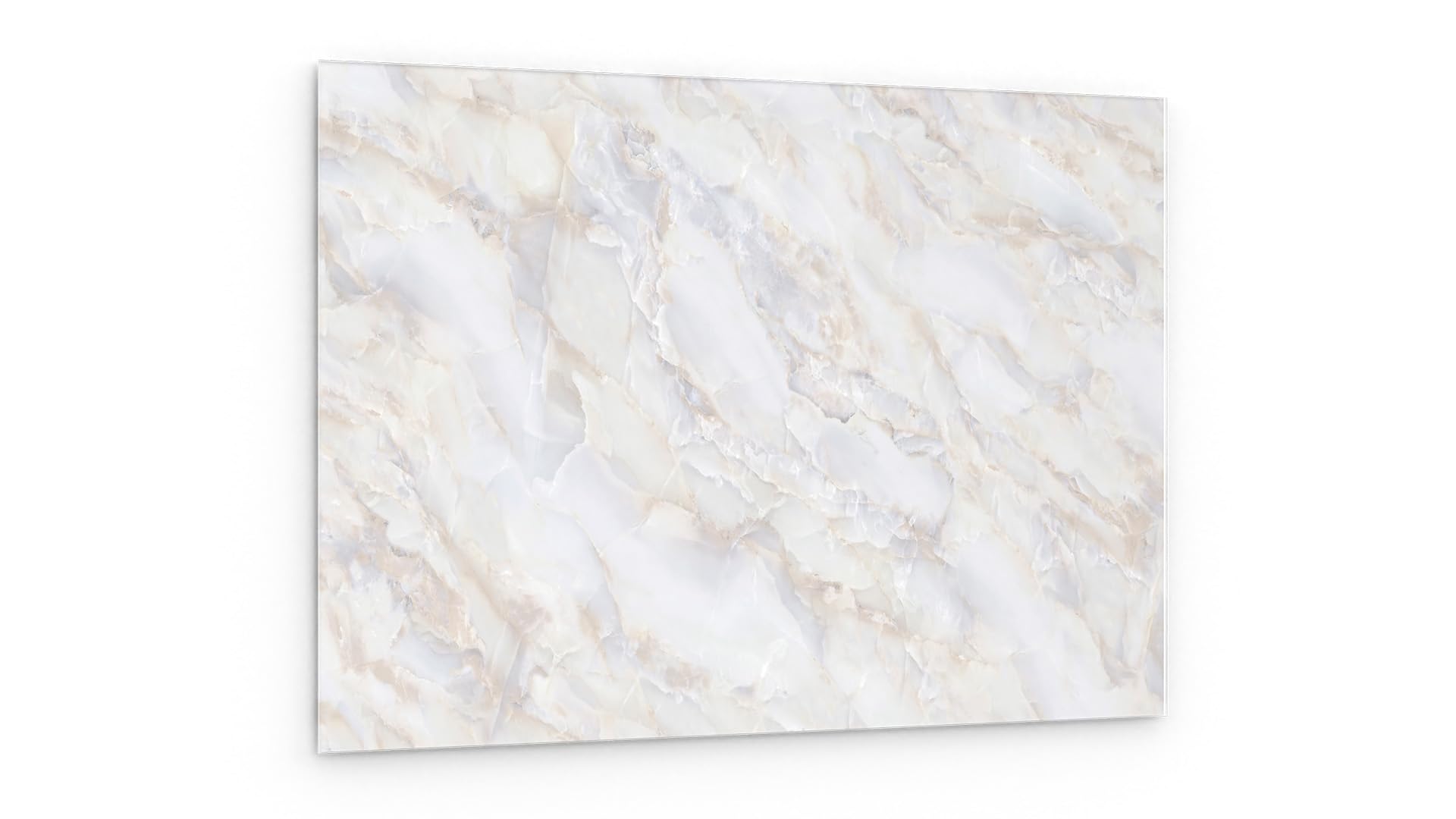 ALLboards Impression sur verre MARBRE – 90x60 cm + accessoires gratuits, Tableau en Verre