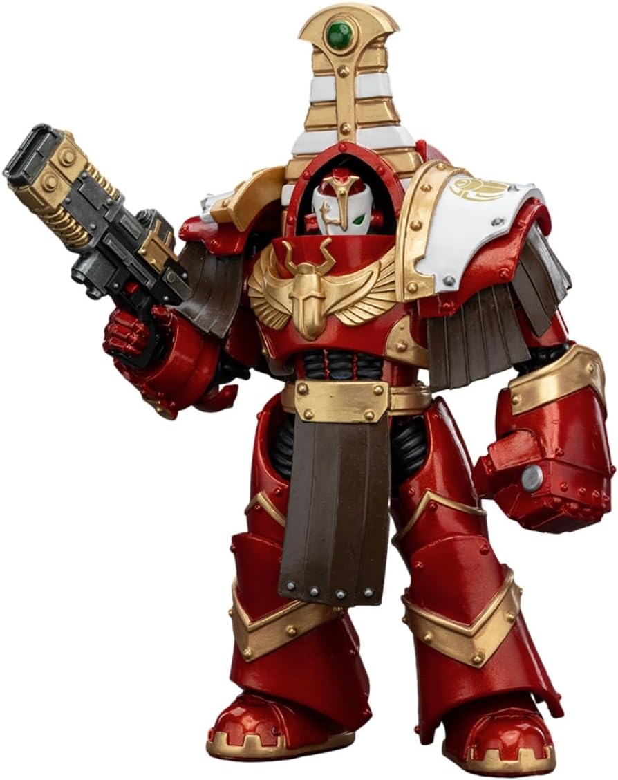 JOYTOY Warhammer 40k 1/18 Scale Collectible 5.4in Action Figure: Thousand Sons Sekhmet Terminator Cabal Sekhmet with Combi-Bolter and Achea Force Weapon
