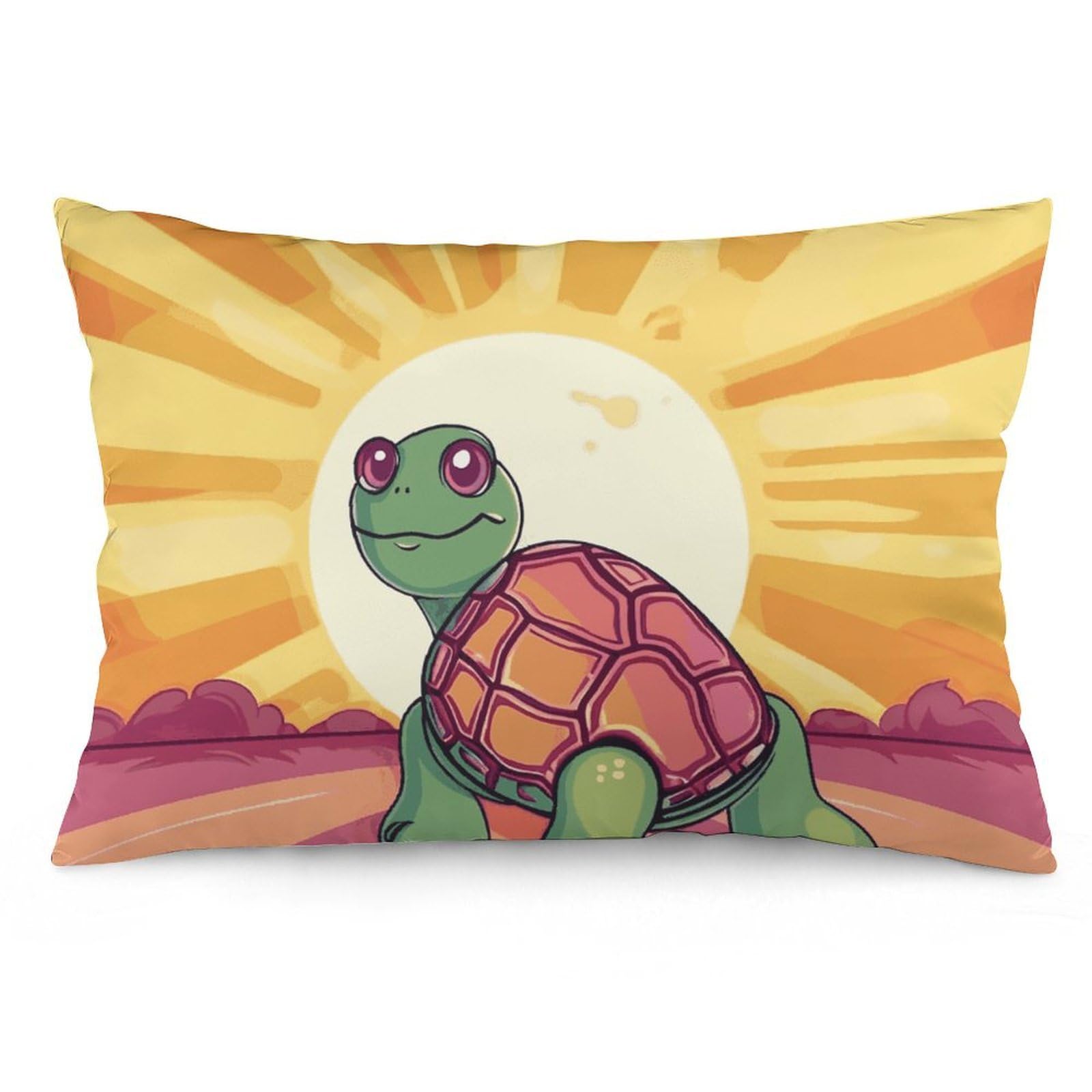 NTVOWPZO 2 Pack Decoration Throw Pillow Covers 20"x30" Pillowcases Covers Turtle in The Sun Pillowcases Modern Farmhouse Home Decor Sofa Cushions Covers for Couch Bed Living Room