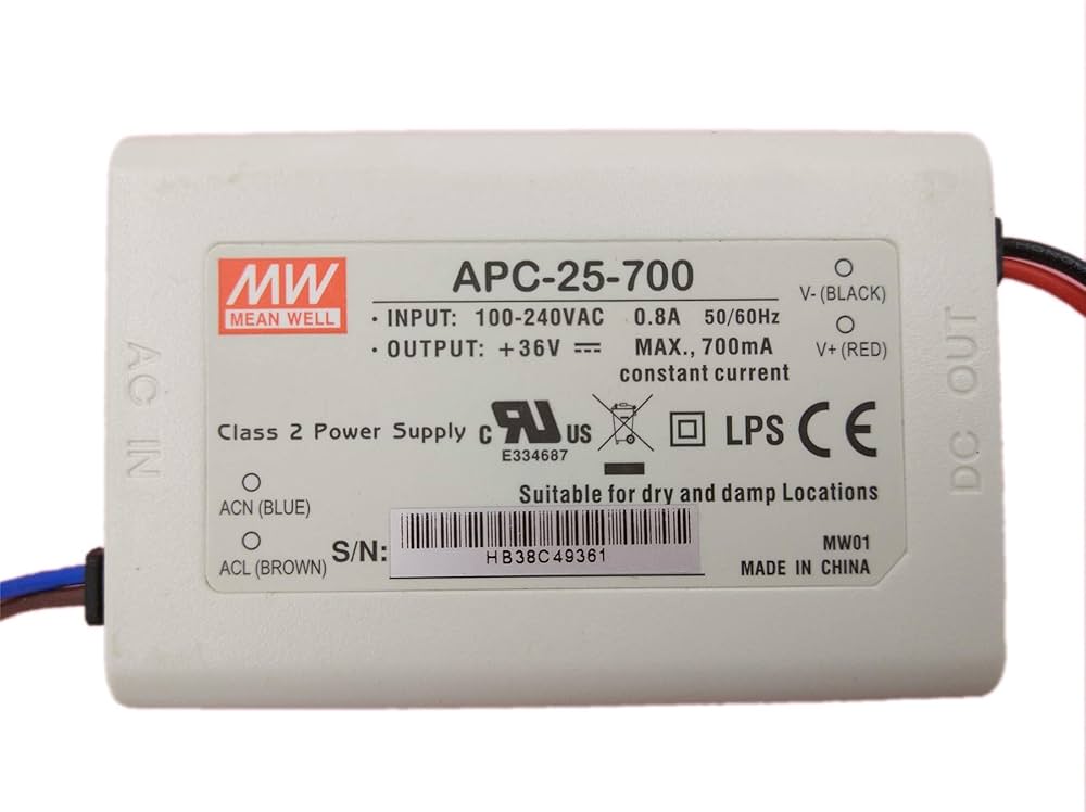 Amazon.com: MEAN WELL MW APC-25-700 36V 700mA 25W Single