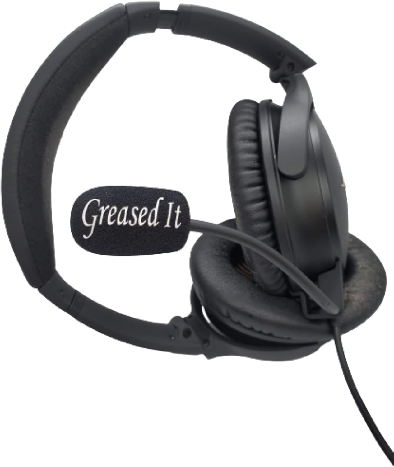 Greased It Universally sized aviation mic muff for your headset