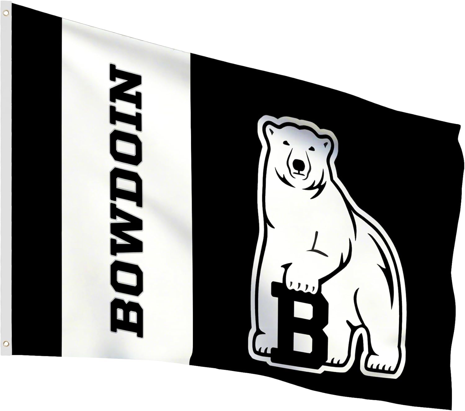 Garden College Flag for Polar Bears,Bowdoin Gifts 3X5 ft Outdoor Banner University Sports for Men Women,Double Sided