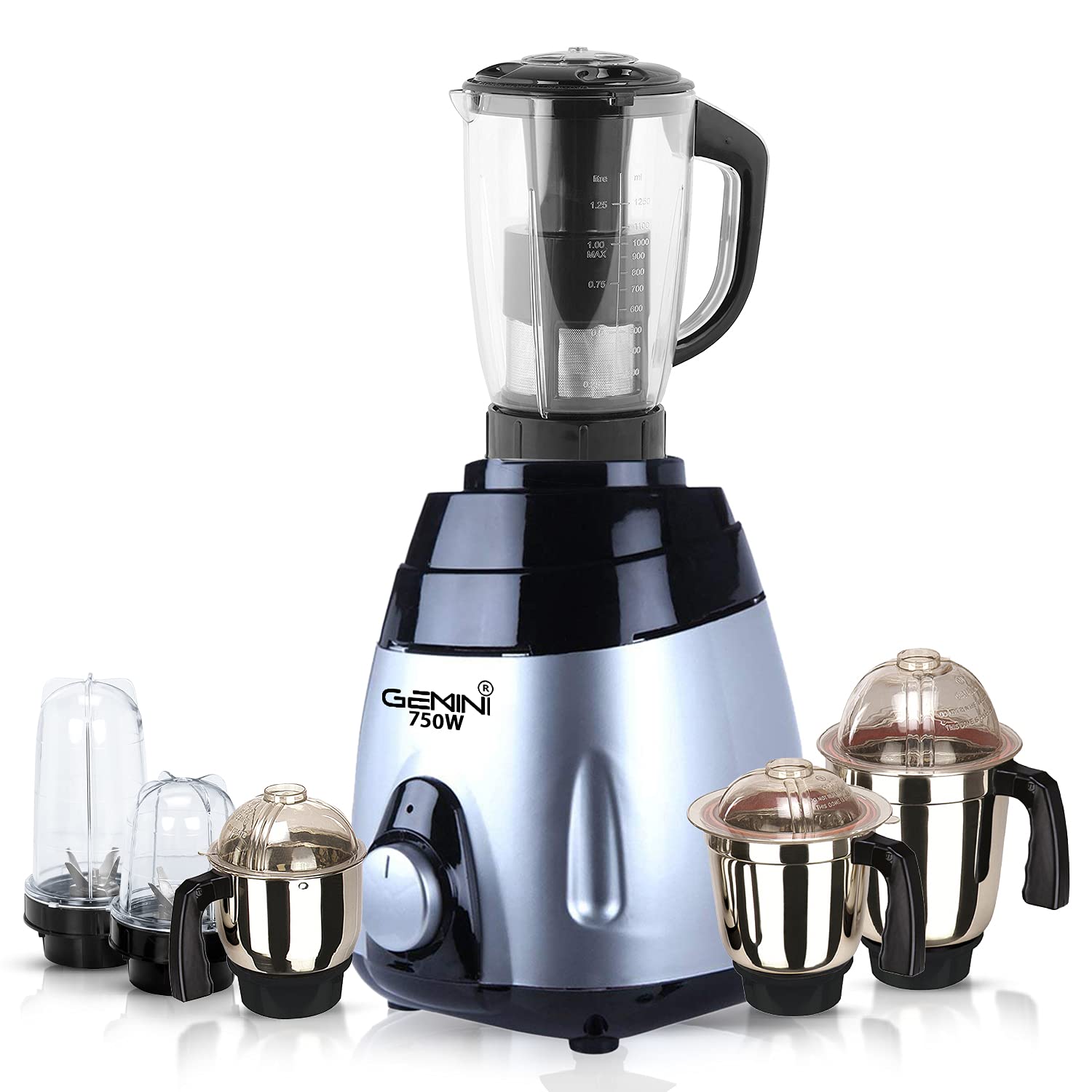 Buy Gemini VGBMGF21 750Watts Mixer Juicer Grinder with 6 Jars (1 Juicer