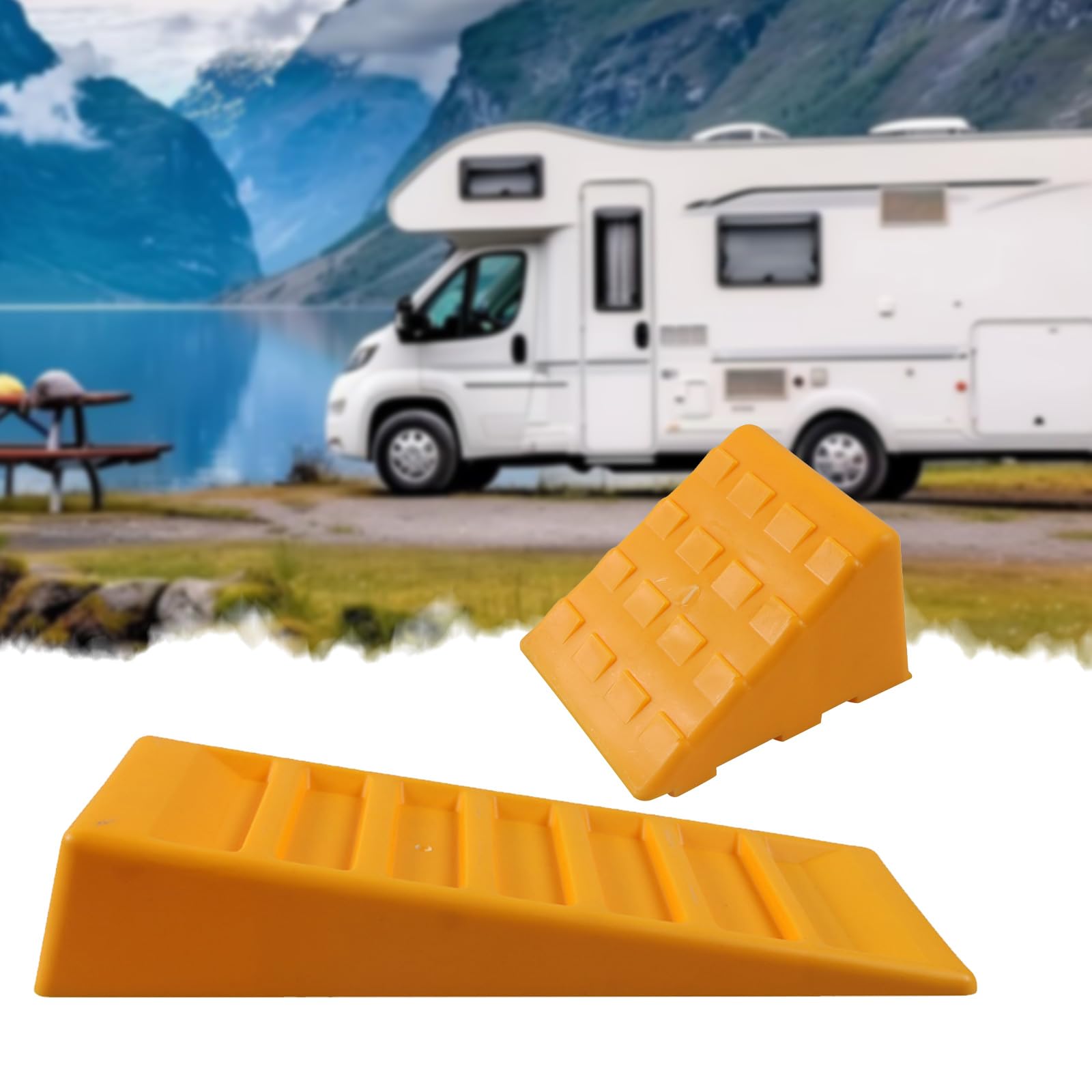 Unterlegkeile für Lasten, geeignet für Anhänger, Wohnmobil, schlagfest, Reifen, Unterlegkeile, Camper, Nivellierung, Camper, Radstopper