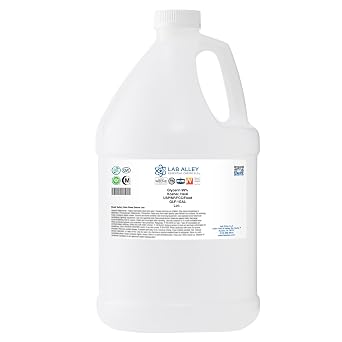 Lab Alley Glycerin USP/NF/FCC Grade, Kosher Certified, Halal, GMO-Free - 1 Gallon