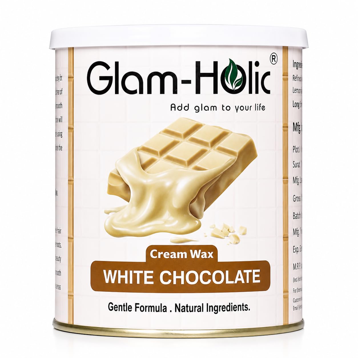 GLAM-Holic White Chocolate Cream wax (800gm) For Face, Eyebrow, upper Lips, Arms, chest, lags, Bikini line and Full Body Wax Cream With 36 wax Strips-image-35
